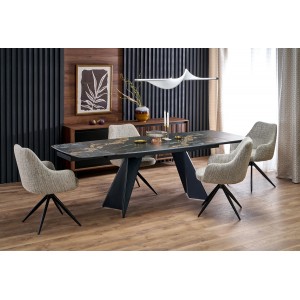 Обідній стіл розкладний Halmar FORUM 180 - 260x90 см чорн