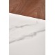 Обідній стіл розкладний Halmar GIBSON 160 - 220x90 см білий мармур / горіх (V-CH-GIBSON-ST-BIAŁY/ORZECHOWY)