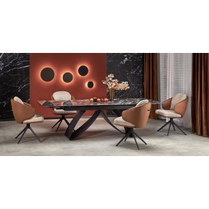 Обідній стіл розкладний Halmar HILARIO 180-260x90 см чорн