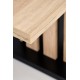 Обідній стіл розкладний Halmar LAMELLO 160-210x90 см dąb (wszyskie odcienie) / чорний (V-PL-LAMELLO-ST-160/210)