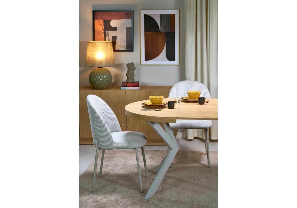 Обеденный стол раскладной Halmar PERONI 100 - 250x100 - 250 см натуральный / кашемир (V-PL-PERONI-ST-HIKORA/KASZMIR)