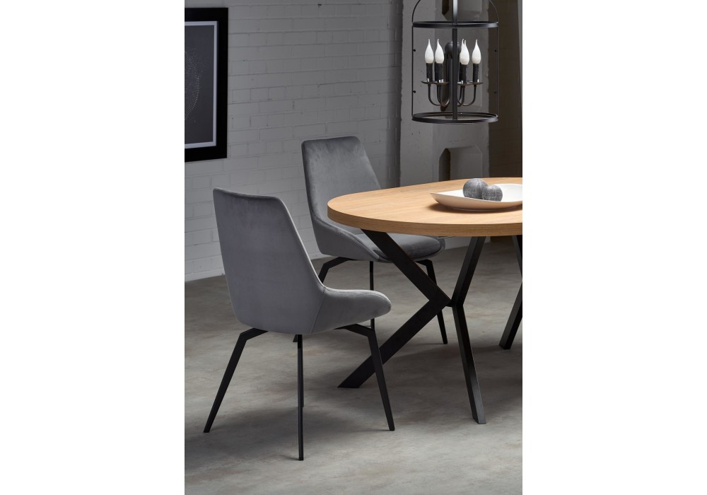 Обідній стіл розкладний Halmar PERONI 100-250x100 см дуб золотий (V-PL-PERONI-ST-D.ZŁOTY/CZARNY)