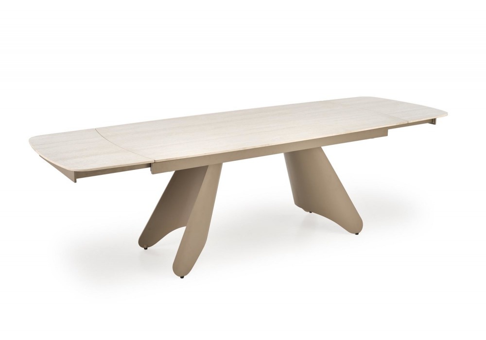 Обідній стіл розкладний Halmar SALIX 180-260x90 см травертин / кашемір (V-CH-SALIX-ST)