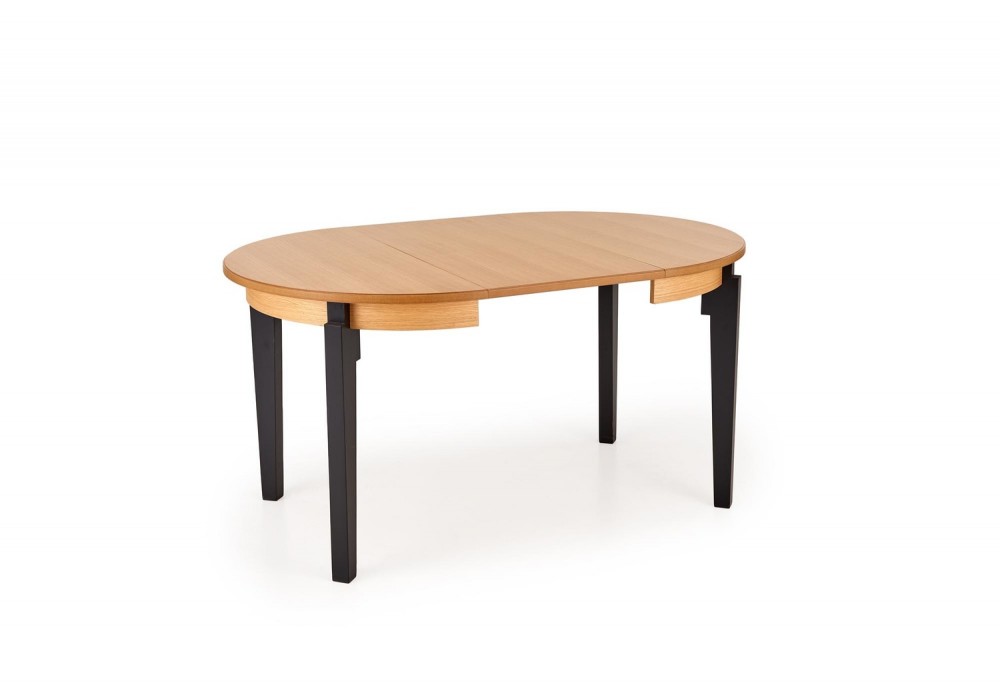 Обідній стіл розкладний Halmar SORBUS 100 - 200x100 - 200 см натуральний / чорний (V-PL-SORBUS-ST-DĄB_NATURALNY/CZARNY)