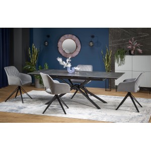 Обідній стіл розкладний Halmar VITORINO 160-220x90 см чор