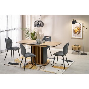 Обідній стіл розкладний Halmar WILSON 120-158x77 см корич