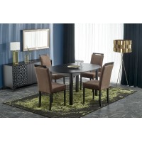 Кухонний стіл Halmar Ringo 102-142x102 см чорний (V-PL-RI