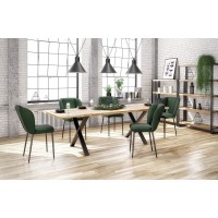Стіл кухонний Halmar Apex 160x90 см масив дерева дуб нату