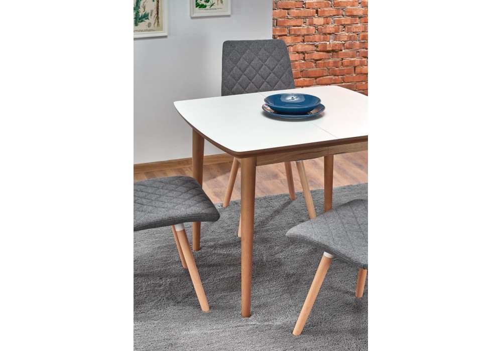 Стіл кухонний Halmar Barret 90-190x80 см білий, дуб лефкас (V-PL-BARRET-ST)