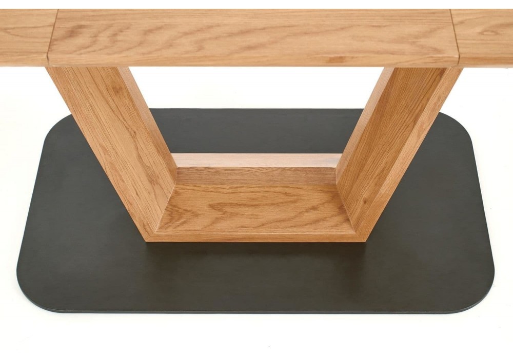 Стіл кухонний Halmar Blacky 2 160-220x90 см чорний, дуб натуральний (V-CH-BLACKY_2-ST)