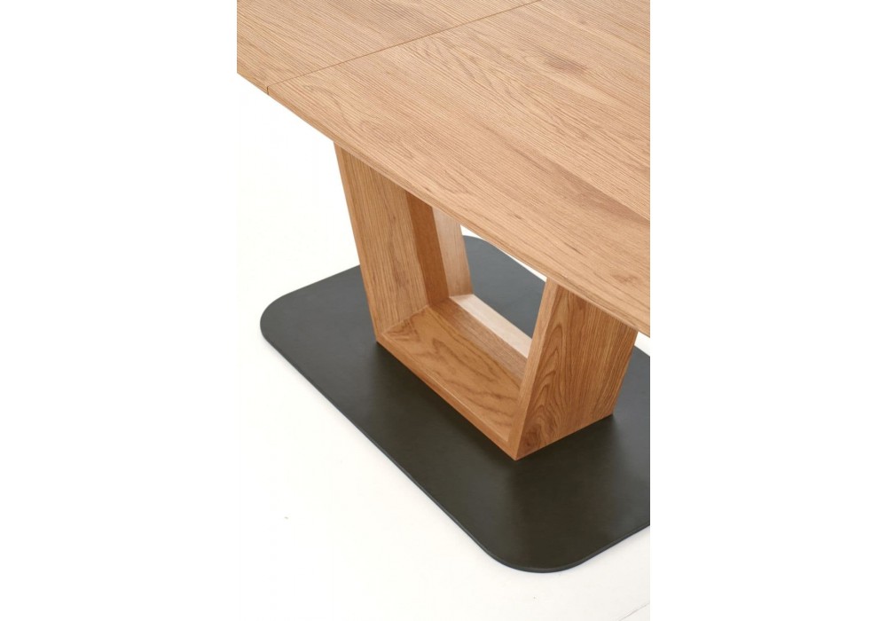 Стіл кухонний Halmar Blacky 2 160-220x90 см чорний, дуб натуральний (V-CH-BLACKY_2-ST)