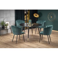 Стіл обідній Halmar Embos 120x120 см золотий, чорний (V-C