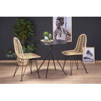 Стіл обідній Halmar Fondi круглий 80x80 см чорний (V-CH-F
