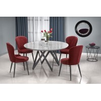 Стол обеденный Halmar Gustimo круглый 140x140 см серый, ч