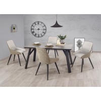 Стіл обідній Halmar Halifax 160x90 см бетон, чорний (V-CH