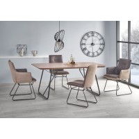 Стіл для кухні Halmar Houston 180x90 см чорний, горіховог