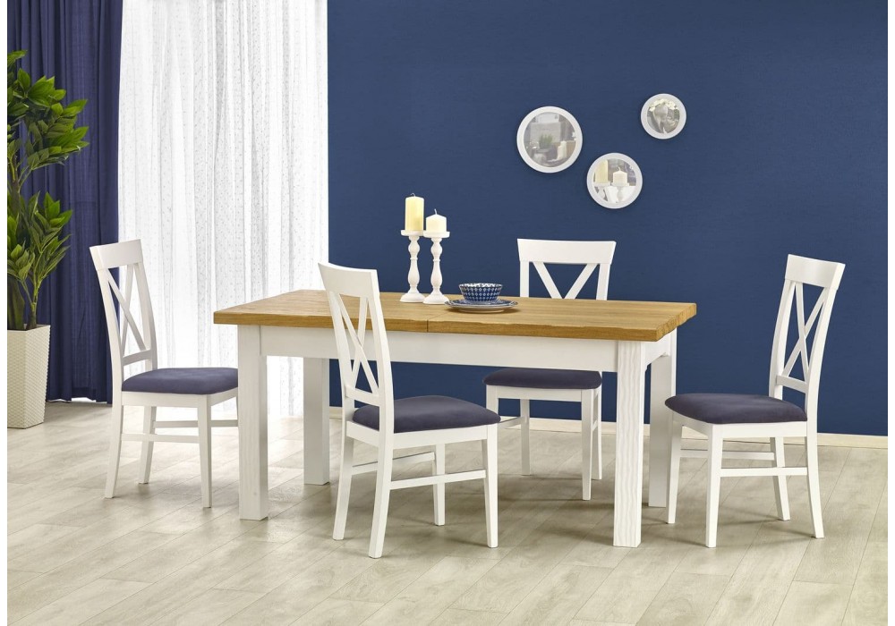 Стіл для кухні Halmar Leonardo 160-250x90 см дуб медовий, білий (V-PL-LEONARDO-ST)