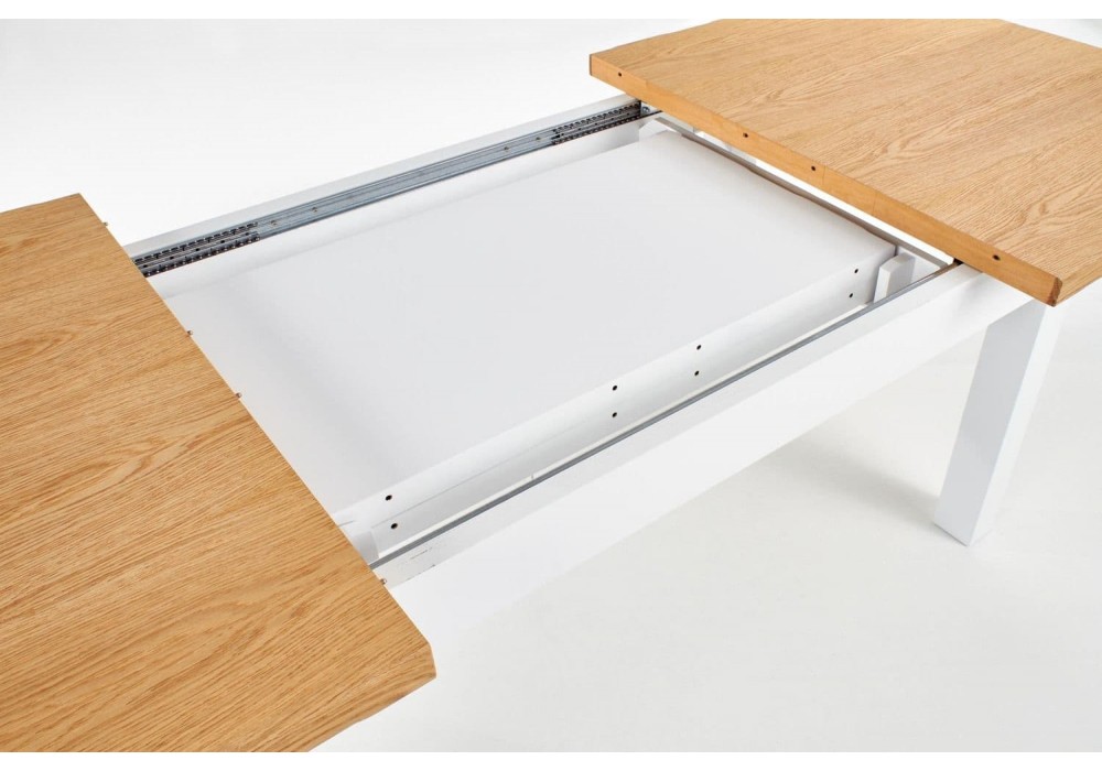 Стіл для кухні Halmar Leonardo 160-250x90 см дуб медовий, білий (V-PL-LEONARDO-ST)