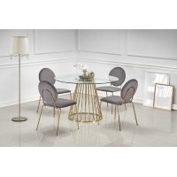 Стіл для кухні Halmar Liverpool 120x120 см, золотий (V-CH