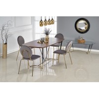 Кухонний стіл Halmar Manchester 180x90 см чорний, золотий