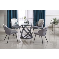 Кухонный стол Halmar Optico 122x122 см черный (V-CH-OPTIC