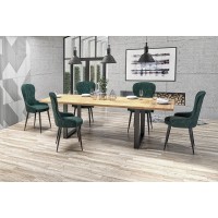 Кухонний стіл Halmar Radus 120x78 см чорний, дуб натураль