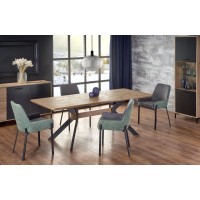 Кухонный стол раскладной Halmar Bacardi 160-220x90 см чер