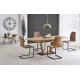 Кухонний стіл розкладний Halmar Blacky 160-220x90 см дуб золотий (V-CH-BLACKY-ST)