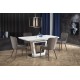 Кухонний стіл розкладний Halmar Blanco 160-200x90 см білий, мармур (V-CH-BLANCO-ST)