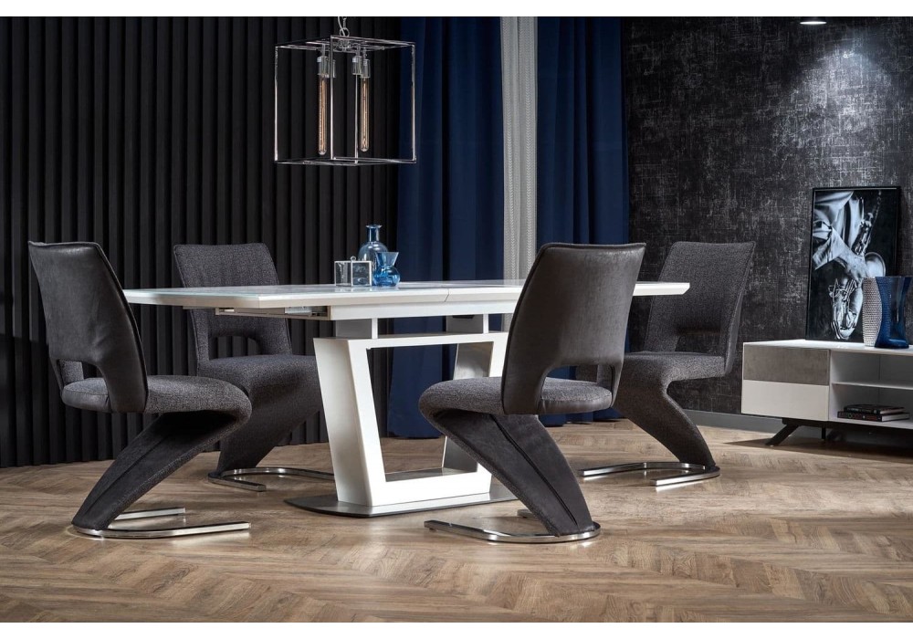 Кухонний стіл розкладний Halmar Blanco 160-200x90 см білий, мармур (V-CH-BLANCO-ST)