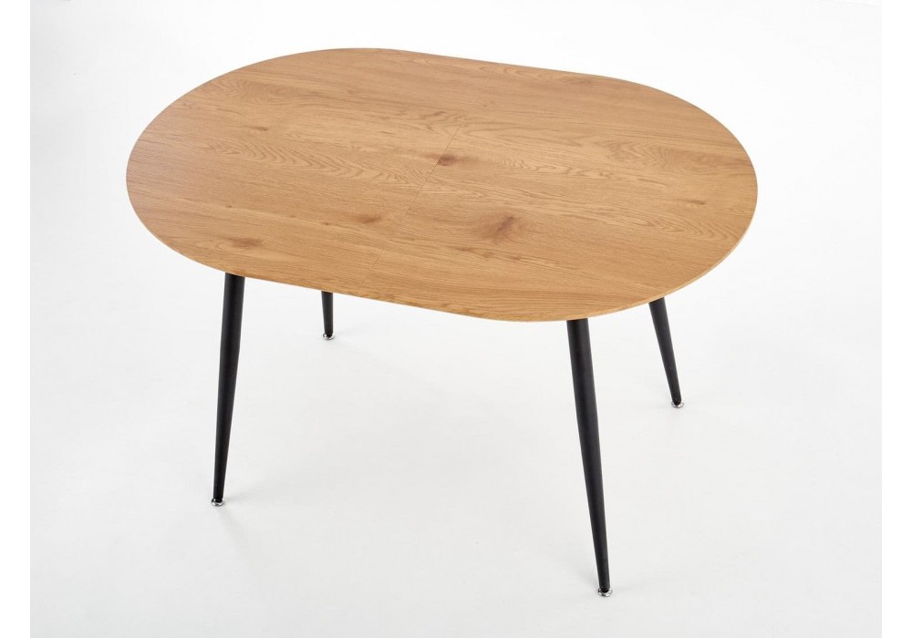 Кухонний стіл розкладний Halmar Colorado 120-160x80 см, чорний, золотий дуб (V-CH-COLORADO-ST)