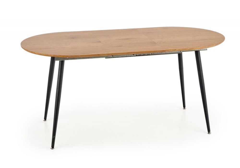 Кухонний стіл розкладний Halmar Colorado 120-160x80 см, чорний, золотий дуб (V-CH-COLORADO-ST)