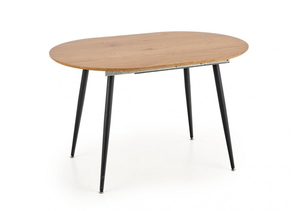 Кухонний стіл розкладний Halmar Colorado 120-160x80 см, чорний, золотий дуб (V-CH-COLORADO-ST)