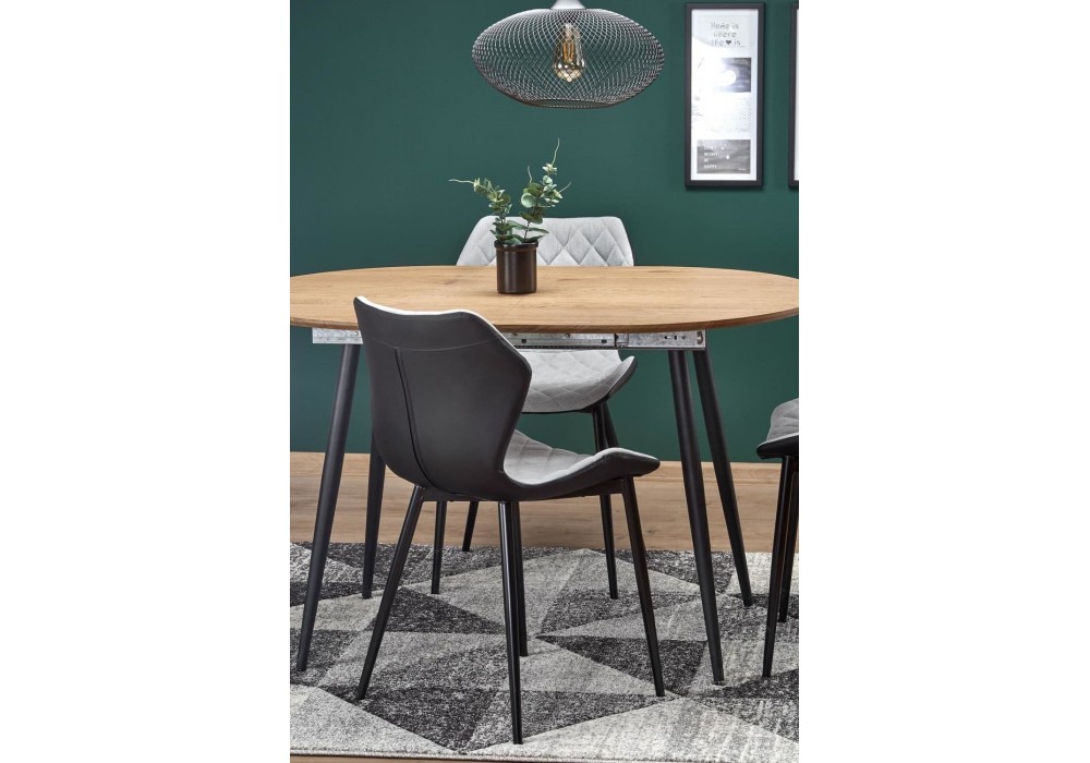 Кухонний стіл розкладний Halmar Colorado 120-160x80 см, чорний, золотий дуб (V-CH-COLORADO-ST)