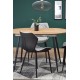 Кухонний стіл розкладний Halmar Colorado 120-160x80 см, чорний, золотий дуб (V-CH-COLORADO-ST)
