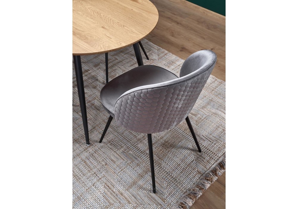 Кухонний стіл розкладний Halmar Colorado 120-160x80 см, чорний, золотий дуб (V-CH-COLORADO-ST)