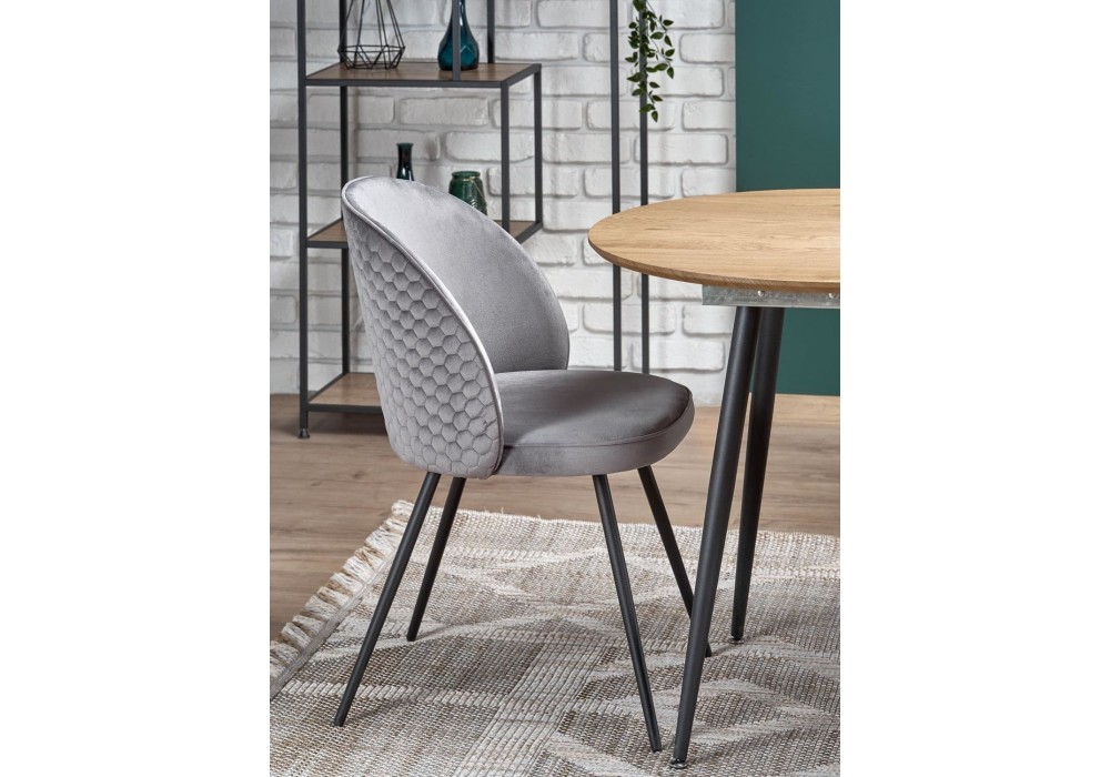Кухонний стіл розкладний Halmar Colorado 120-160x80 см, чорний, золотий дуб (V-CH-COLORADO-ST)