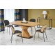 Кухонний стіл розкладний Halmar Diamond 160-200x89 см чорний, дуб золотий (V-CH-DIAMOND-ST)