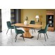 Кухонний стіл розкладний Halmar Diamond 160-200x89 см чорний, дуб золотий (V-CH-DIAMOND-ST)