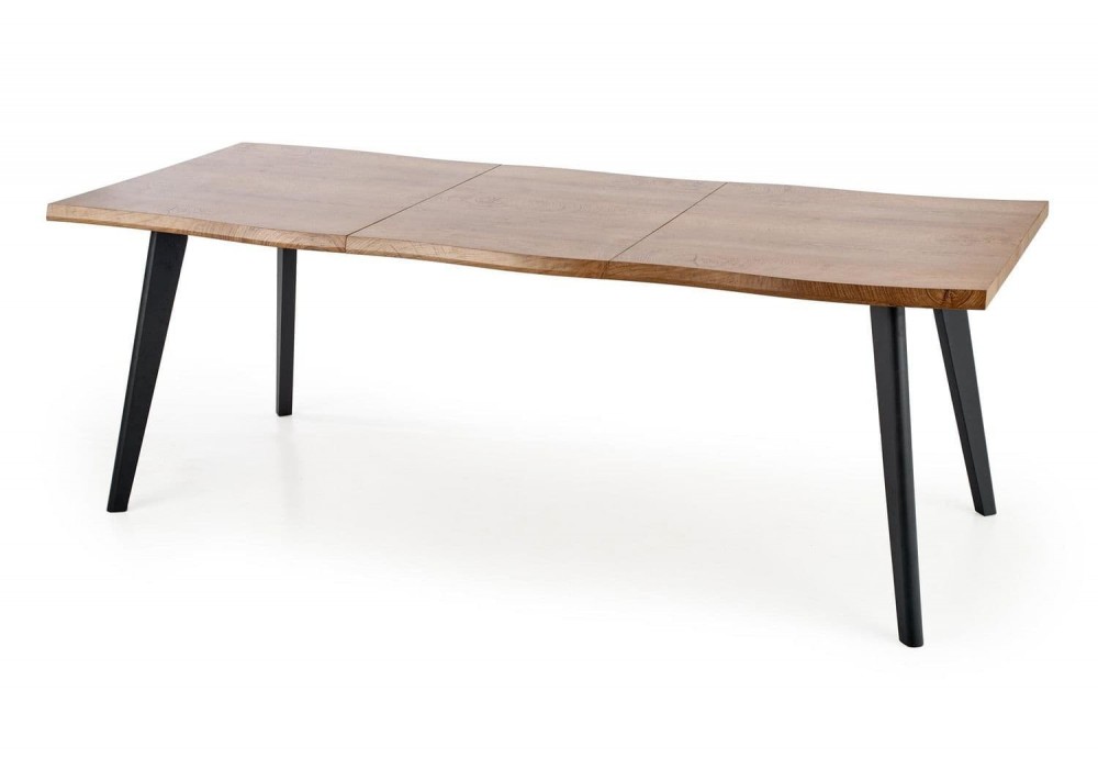 Кухонний стіл розкладний Halmar Dickson 120-180x80 см чорний, натуральний дуб (V-CH-DICKSON-ST-120/180)