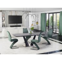 Кухонний стіл розкладний Halmar Fangor 160-220x90 см чорн