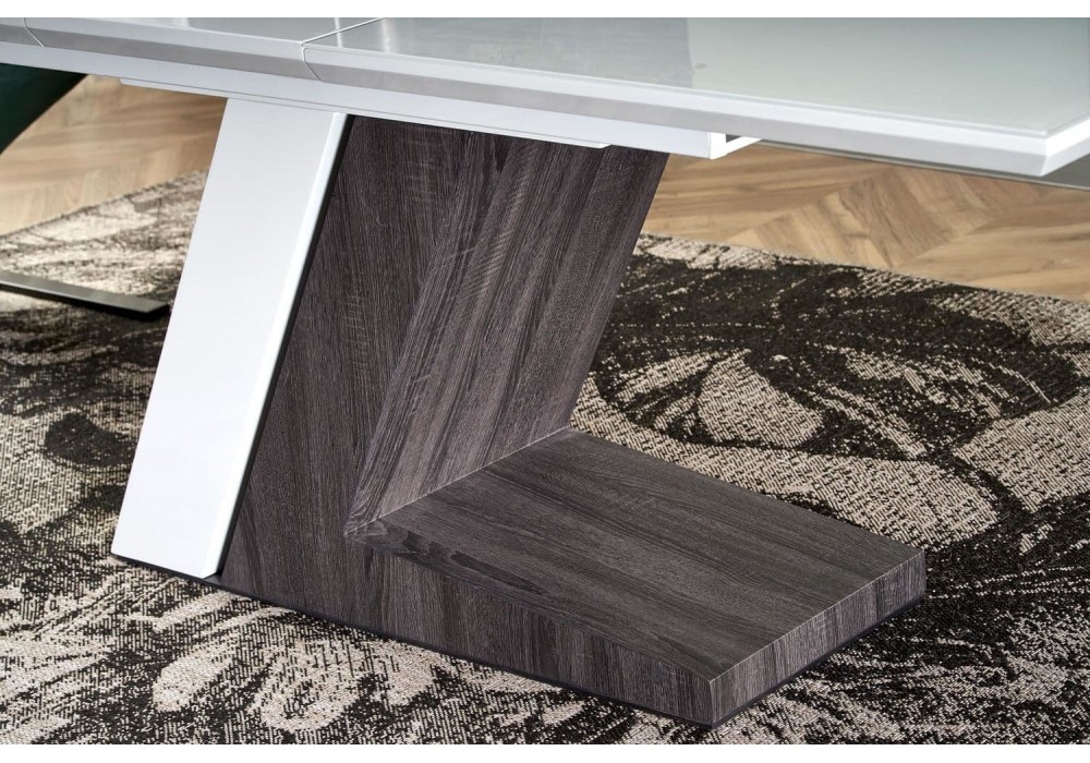 Обідній стіл розкладний Halmar Mortis 160-200x90 см білий, сірий (V-CH-MORTIS-ST)