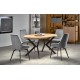 Обідній стіл розкладний Halmar Peroni 100-250x100 см чорний, дуб золотий (V-PL-PERONI-ST)