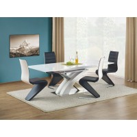 Стіл обідній розкладний Halmar Sandor 160-220x90 см білий