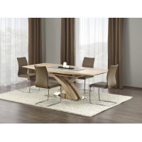 Стіл обідній розкладний Halmar Sandor 160-220x90 см дуб с