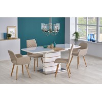 Стіл обідній розкладний Halmar Toronto 140-180x80 см, біл