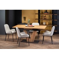 Обідній стіл розкладний Halmar Umberto 160-200x90 см чорн