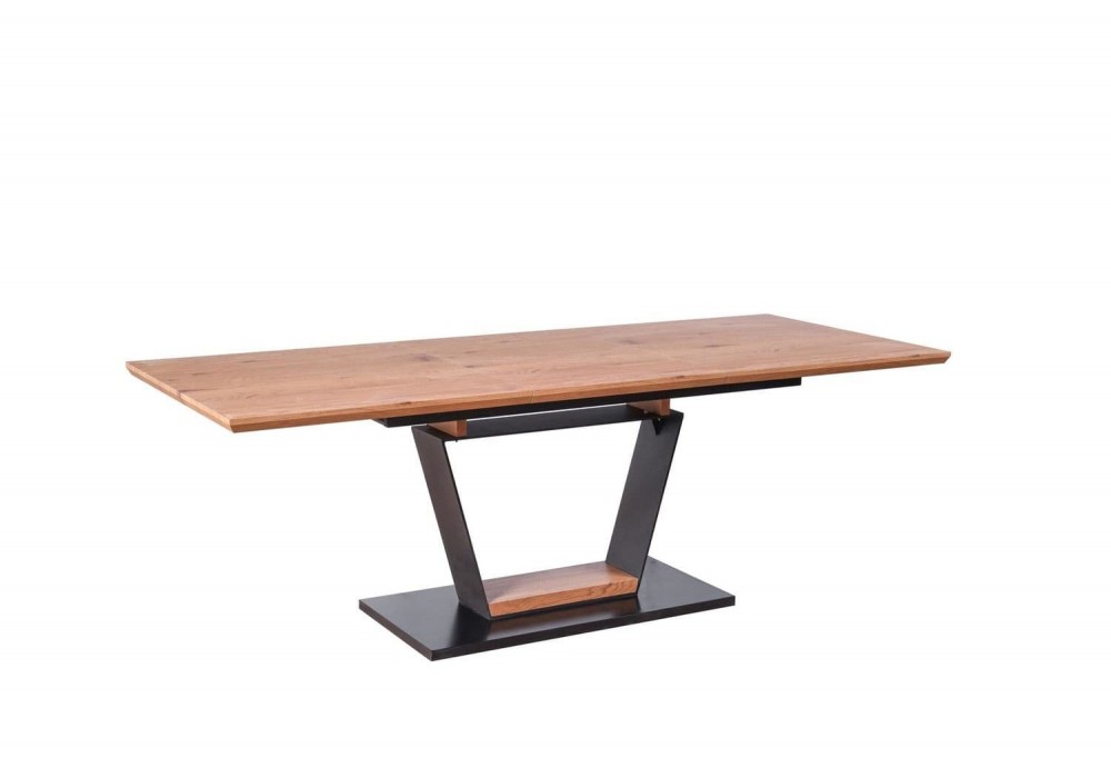 Обідній стіл розкладний Halmar Urbano 160-220x90 см дуб золотий, чорний (V-CH-URBANO-ST)