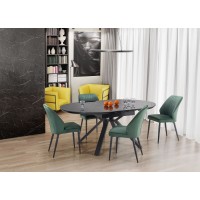 Обідній стіл розкладний Halmar Vertigo 130-180x130 см чор