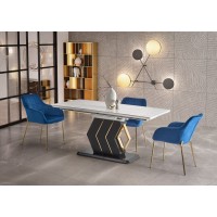Обідній стіл розкладний Halmar Vincenzo 160-200x90 см біл